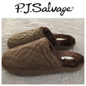 NWT PJ Salvage “ CABLE COLLECTION “ Slippers.